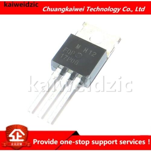 Kaiweikdic New imported original FQP17P06 17P06 17A 60V TO-220 P-channel MOSFET in-line transistor Integrated circuit