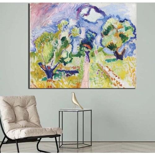 Matisse Beautiful Road Scenery Canvas Painting Posters Prints Marble Wall Art Painting Decorative Picture Modern Home Decoration