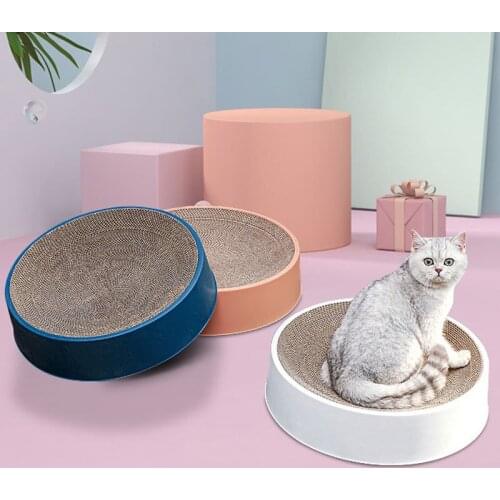 Cat Scratching Board Round Cat Toys Cat Scratching Board Claw Grinder Corrugated Paper Cat Supplies Wear-resistant Scratcher