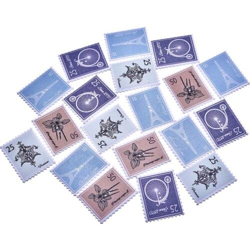 LF 50Pcs Mixed 38x30mm Wooden Stamps Buttons For Clothes Wood Decoration Craft Scrapbooking Sewing Needlework DIY Accessories