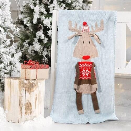 New Three-dimensional Elk Air-conditioning Blanket For Babies Knitted Duvet Infant Beach Mat Breathable Accessories for Cribs
