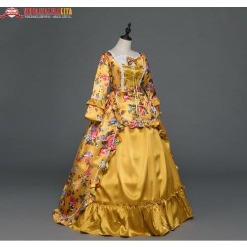 New Holiday Marie Antoinette Dress Gothic Period Medieval Dresses Renaissance Vintage Ball Gown Inspired Elegant Costumes