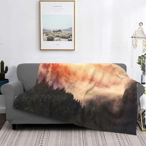 In My Other World Camping Blanket Fleece Print Adventure Backpacking Hiking Multi-function Soft Throw Blankets for Sofa Car