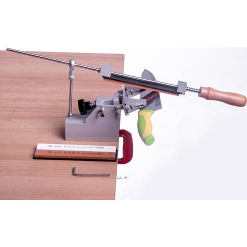 Newest professional pro Apex Edge kitchen knife sharpener system with 3pcs Whetstones+ Aluminum alloy+ G clip