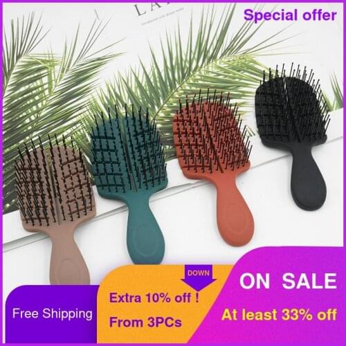 DREWTI Vent Brush Quick Blow Drying Styling Detangling Woman Comb Massage Comb Hair Brush Row Brush Short Thick Tangles Curly