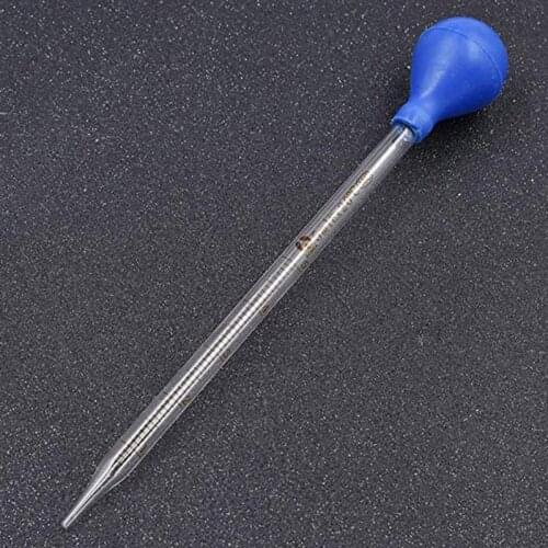 Glass Scale Line Dropper Pipette Lab Dropper Dropping Pipet Blue Rubber Head Pipettors 0.5ml 1ml 2ml 3ml 5ml 10ml