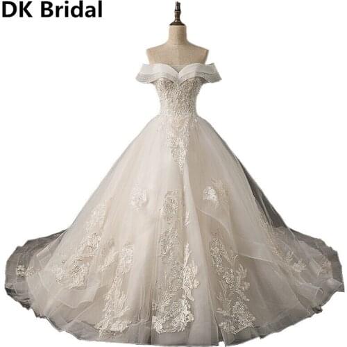 Robe de mariage Luxury Delicate Ball Gown Wedding Dresses 2019 Custom Made Lace up Back Vintage Bridal Dresses Vestido De Noiva