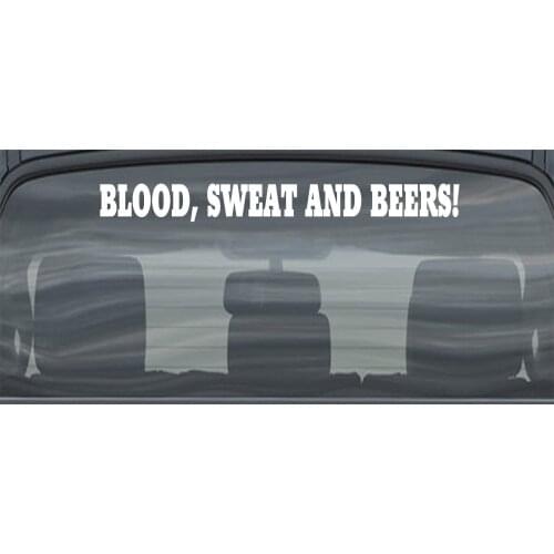 For Blood Sweat And Beer Gas Fast Loud Hot Rod VW Euro Monkey Van Sticker vinyl bs2 Car Styling