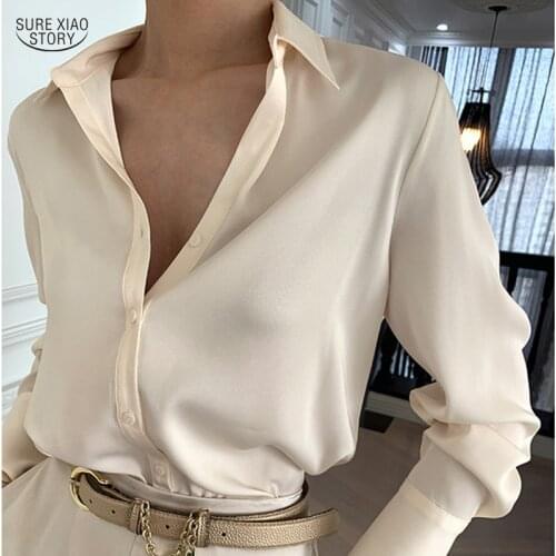 Vintage Long Sleeve Shirt Office Lady Shirt Casual Women Blouse Bow korean Fashion Clothing Plus Size Tops Loose Blusas 13335