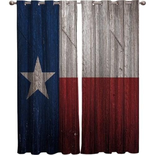 The Texas Flag Is Patterned On Vintage Wood Window Treatments Curtains Valance Window Curtains Living Room Curtain Fabric Kids