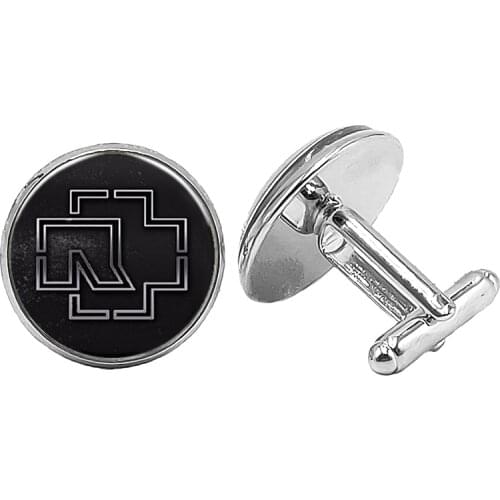 Hot / Jewelry Cufflinks Black Labyrinth Pattern Creative Glass Convex Mens Cufflinks Gift High-grade French Shirt Sleeves Nails