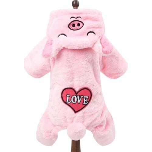 Winter Dog Clothes Pajamas Fleece Dog Jumpsuit Coat for Small Puppy Coat Pet Dog Hoodie Jacket Clothing Yorkie shih tzu