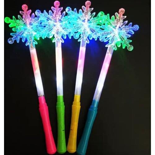 1Pc LED Flashing Glow Headband Cosplay Light Hairband Concert Wand Stick Star Snowflake Flashing Sticks