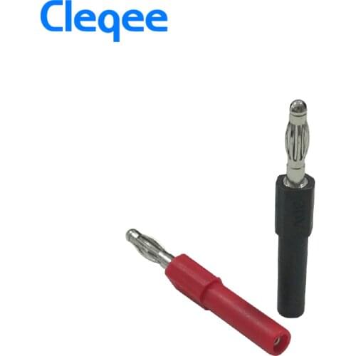 2018 Cleqee P7021 2pcs 4mm Male to 2mm Female Banana Plug Jack For Speaker Test Probes Converter Connectors