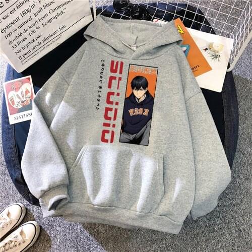 2021 Anime Haikyuu Tobio Kageyama Prints Hoodies Sweatshirts Men Women Pullovers Unisex Hooded Streetwear Oversize Clothing