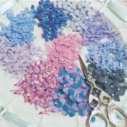 3 Pieces/lot Width 2cm Charm Nail Art 2 Layers Decorations Manicure Butterfly Design Emulational Design Rhinestone Accessories