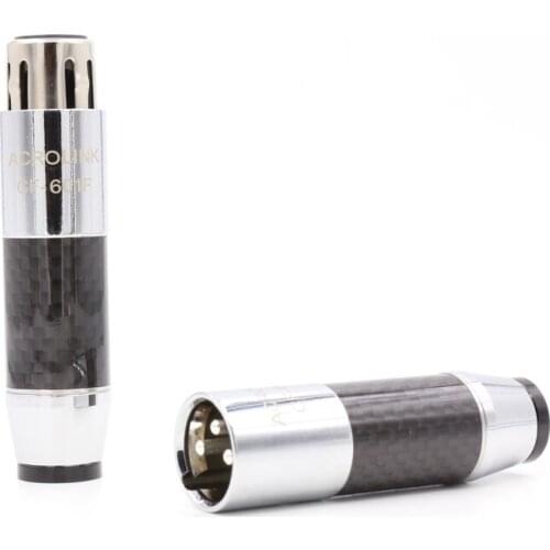4 pcs Acrolink CF-601M/CF-601F Carbon Fiber plug, HighEnd Balance XLR plug ,Hi-Fi Plug Connector