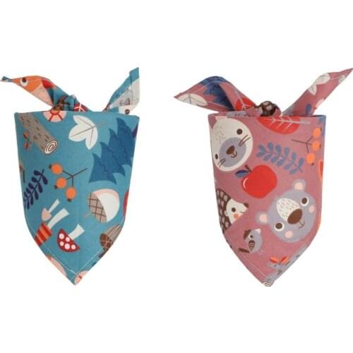 60pcs/lot Special making Cartoon Pet Dog Puppy cat cotton bandanas Collar scarf tie handkercheif Y632 custom made