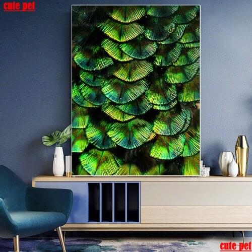 DIY Diamond Painting Abstract leaves Mosaic 5D Embroidery Square DrillRound Drill Full Display CrossStitch Rhinestone Home Deco