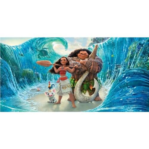 Customized Bamboo Fiber Bath Towels Adults 70*140cm Moana Print Quick Dry Camping Large Sport Beach Spa GYM Towel