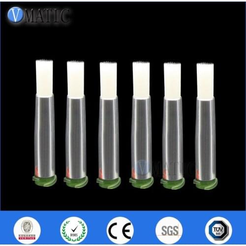 Free Shipping 10Pcs 14G Dia 5mm Round Brush Tip Liquid Glue Dispensing Syringes Needle Brush Tip