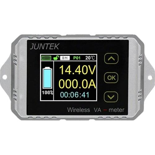 Wireless Connect DC 120V Car Battery coulometer Capacity tester Power monitoring Wireless ammeter Voltage KWh Watt Meter