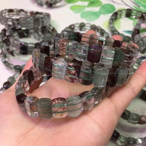 Natural Crystals Green-Phantom Quartz stone bracelet natural stone beads bracelet DIY jewely for woman for gift
