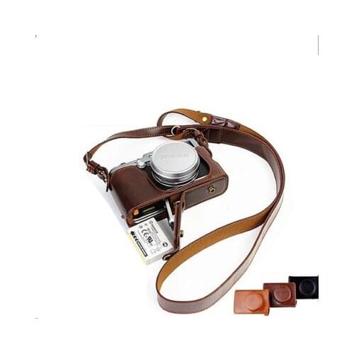 Retro Color Luxury Digital Camera PU Leather Case Genuine leather Bag box for Fujifilm Fuji x100v X-100V Protective sleeve Cover