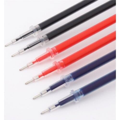High quality 10pcs Black Blue Red Ink Refill Gel Pen Fine Nib Ink cartridge School Student office stationery