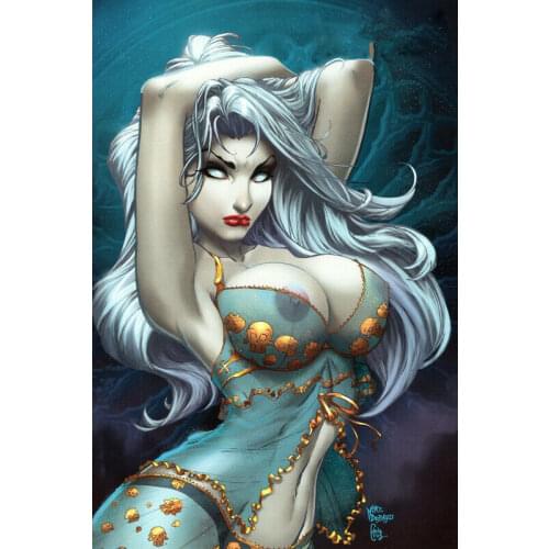 Home Decorative Blue Dream Sexy Girl Canvas HD Prints Paintings Cool Gifts Modular Pictures Wall Art Poster Artwork No Framed