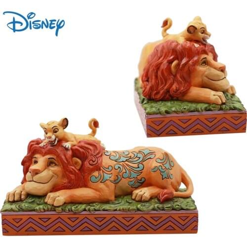 Disney Genuine The Lion King Action Figure Simba Mufasa Anime Figures Resin Dolls Decor Collection Model Toys Boxed Kids Gifts