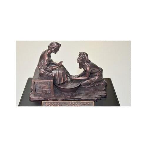 Jesus washing the disciples' feet / bible decorations, high-end decorations, Christian gifts, imitation copper