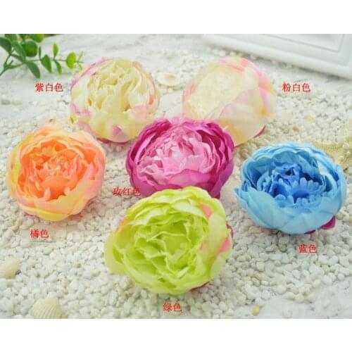 Artificial flowers good simulation package heart rose peony flower bud floral DIY hat headdress head