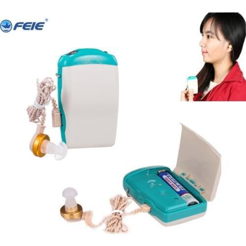 Pocket Hearing Aid With Wire Sound Amplifiers For Elderly Easy Operation Ear Care Medical Machine Adjustable Volume Device S-18