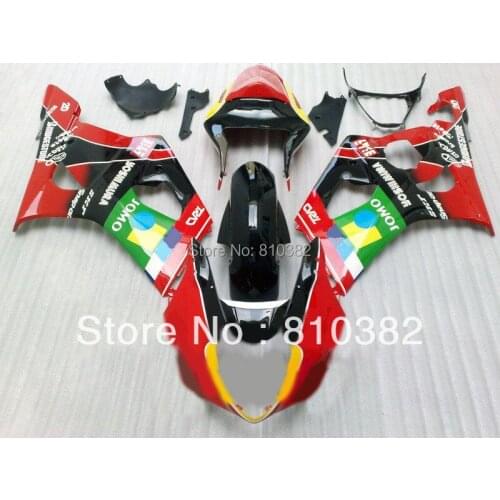 Injection mold Fairing kit for GSXR1000 03 04 GSXR 1000 GSX-R1000 K3 2003 2004 Red green black Fairings set SD49