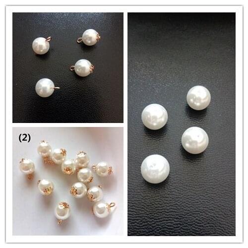 Hot 20pcs Fashion Charms White Pearl & Pearl Pendant For Women Handmade Earrings / Necklaces / Bracelets Diy Jewelry Accessories