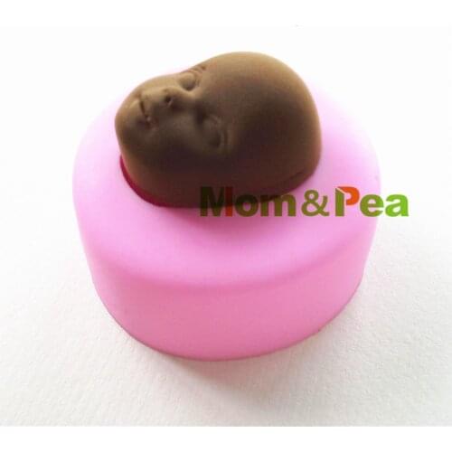 Mom&Pea 0838 Free Shipping Face Shaped Silicone Mold Cake Decoration Fondant Cake 3D Mold Food Grade