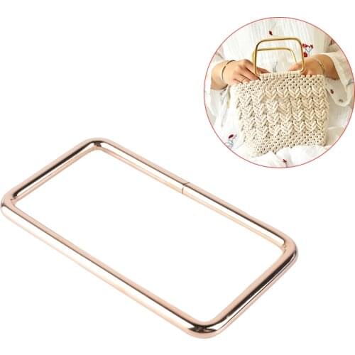 Bag Metal Handle,Rectangle Shape Handle For DIY Purse,Metal Rectangle Loop For Bag Accessories