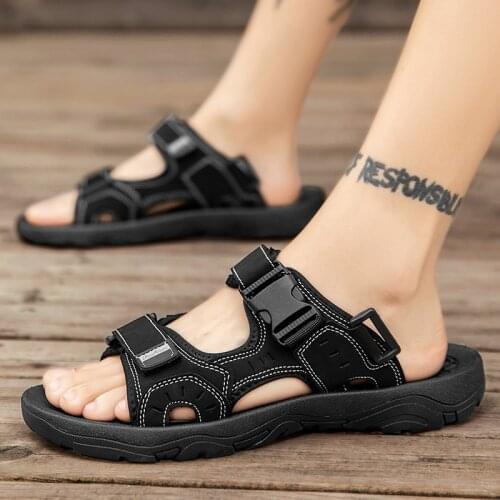 Mens Beach Sandals Sandalias Hombre Outdoor Sport Sandals Open Toe High Quality Breathable Slippers for Men