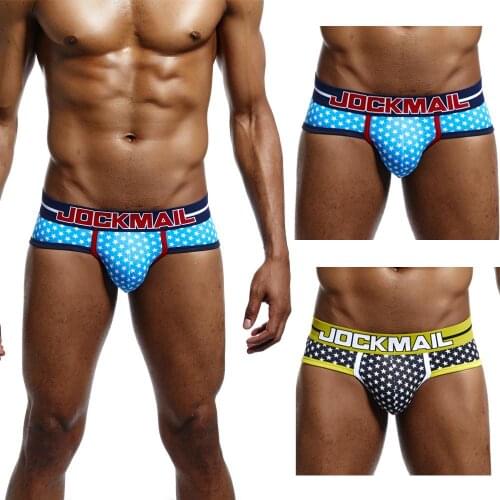 Mens Underwear Printing Underpants Breathable Soft Cotton Briefs Panties Hot sale shaping low waist briefs
