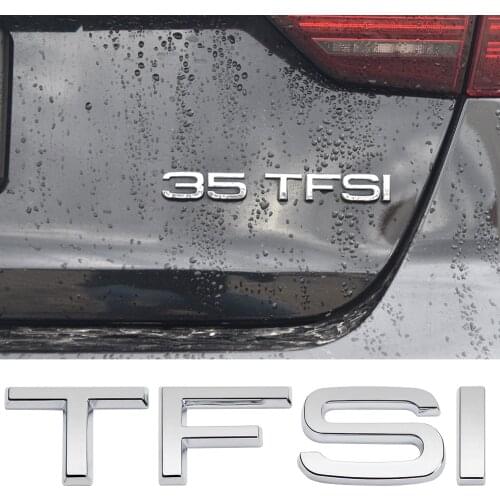 For Audi TFSI A3 A6 A6L A8L Nameplate Trunk Sticker Metal Logo For Sline A5 A8 C7 B7 B8 SQ5 S5 RS4 Q3 RS7 RS8 S8 Car Styling