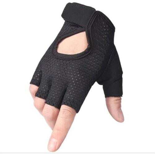 T Mesh Spring And Summer Sun Protection Half Finger Gloves Men And Women Fashion Non-slip Breathable Riding Fishing Gloves