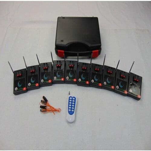 10 Cues Receiver Professional Stage Special Effects Fireworks Remote Electric Wire Copper Smart Wedding Gift-Wireless Switch