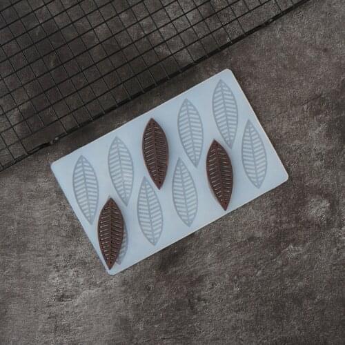 DIY Chocolate Garnish For Dessert Stencil Cake Decorating Silicone Mold Leaves Transfer Sheet Hollow Out Leaf Shape Chablon