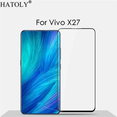 Full Glue Glass For Vivo X27 Tempered Glass For Vivo X27 Full Coverage Protective Screen Protector for Vivo X27 Phone Film 6.39"