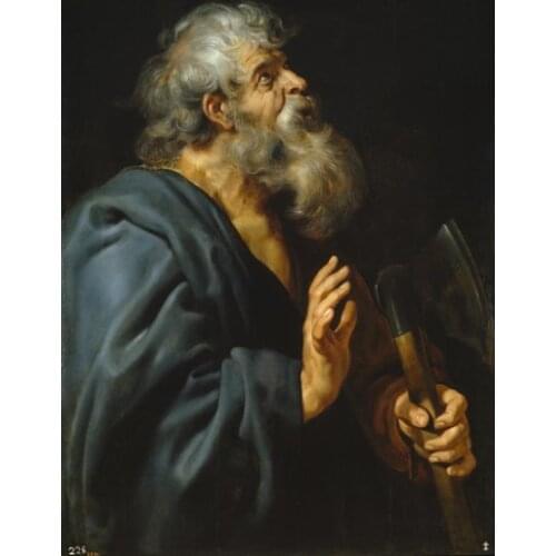 TOP art oil painting -100% handpainted # artist Rubens, Peter Paul - San Matias, 1610 oil painting replica work --accept custom