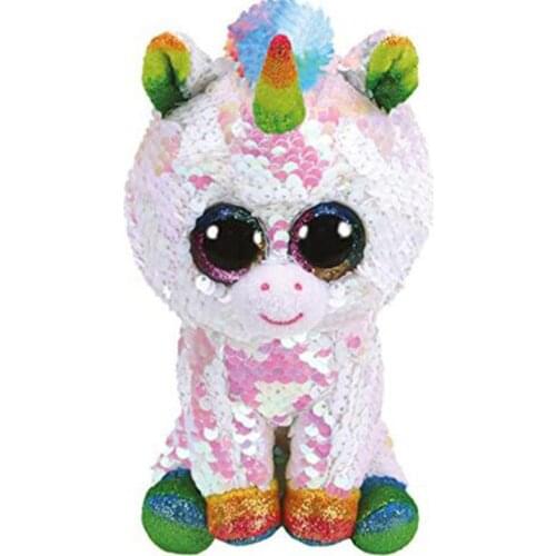 Ty Sequins Flippables Stuffed & Plush Sequin Pixy The Unicorn Toy Doll 15cm