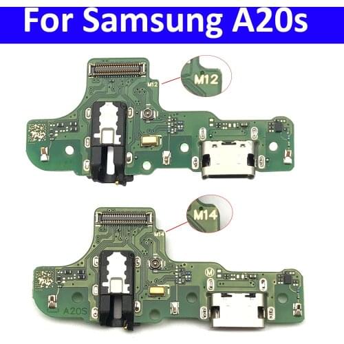10Pcs/Lot,Dock Connector USB Charger Charging Port Flex Cable Board With Microphone For Samsung A20S A207F M12 M14