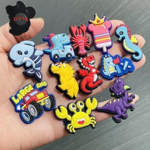 11PCS PVC Cute Fridge Magnets Kawaii Dolphin Lobster Dinosaur Seahorse Crab Car Refrigerator Magnetic Sticker Kids Gifts Boys