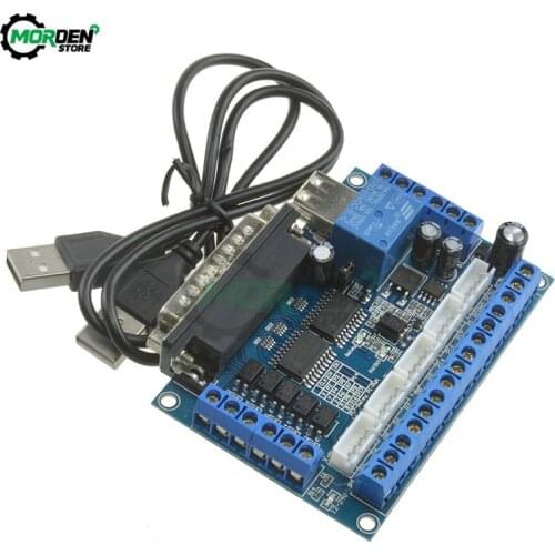 12V-24V MACH3 5 Axis CNC Breakout Board Stepper Motor Driver Module Optocoupler Isolated Engraving Machine Board With USB Cable